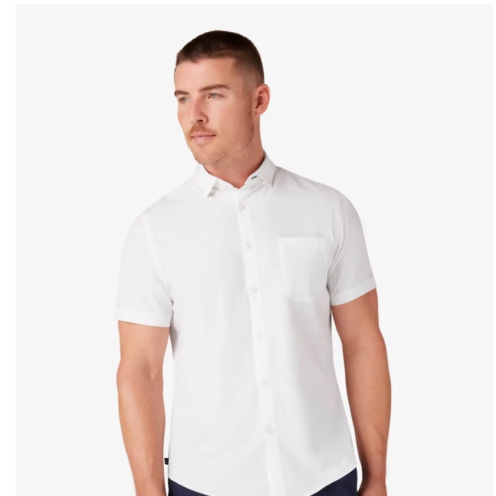 NWT Mizzen and Main Men’s White Shirt Sz L